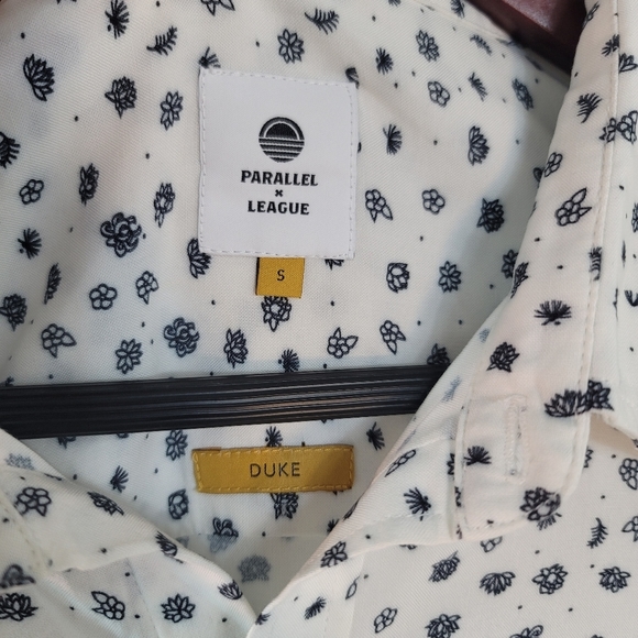 PARALLEL X LEAGUE THE DUKE WOVEN WHITE/BLACK MEN'S SIZE SMALL NEW WITH TAGS - Picture 10 of 16